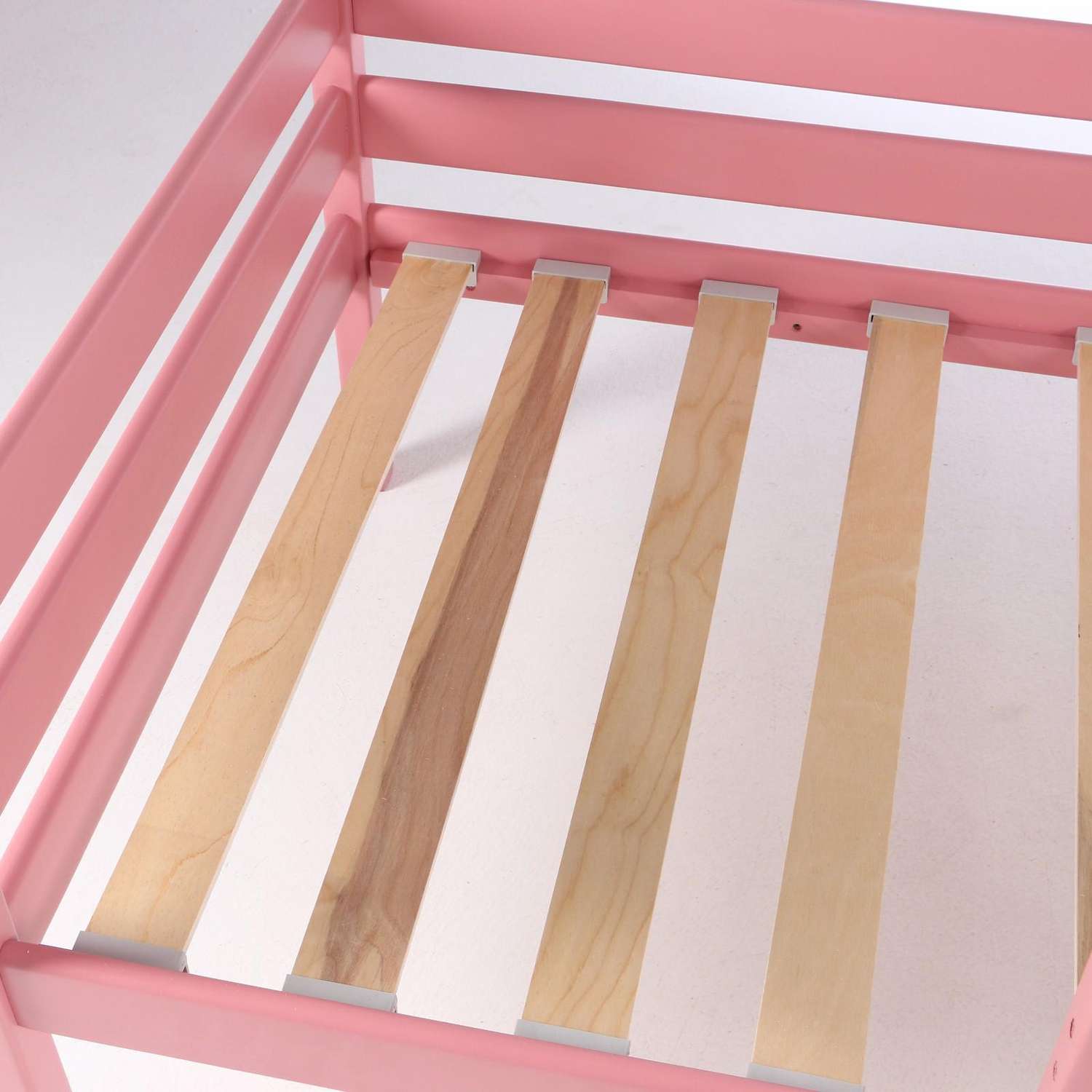 Кровать Клик Мебель Сева спальное место 1400х800 цвет Розовый пастельный Массив Берёзы - фото 5
