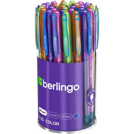Ручка шариковая Berlingo I-10 Color Синяя 0.4мм в ассортименте CBp_40015