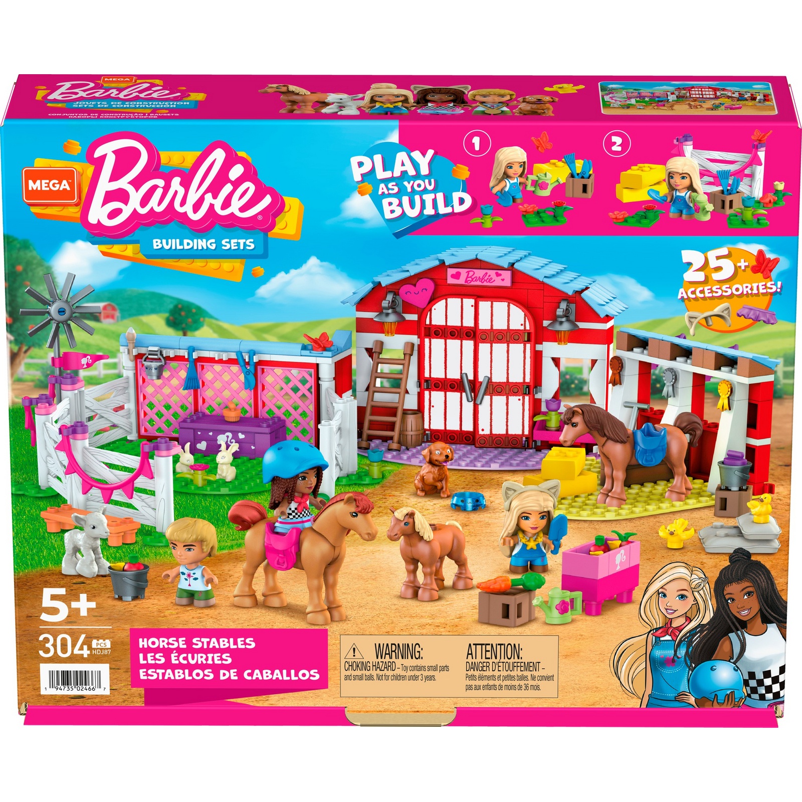 Конструктор Mega Construx Barbie Конный двор HDJ87 - фото 1