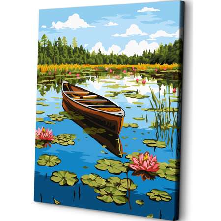Картина по номерам Art sensation холст на подрамнике 40х50 см Спокойный пруд