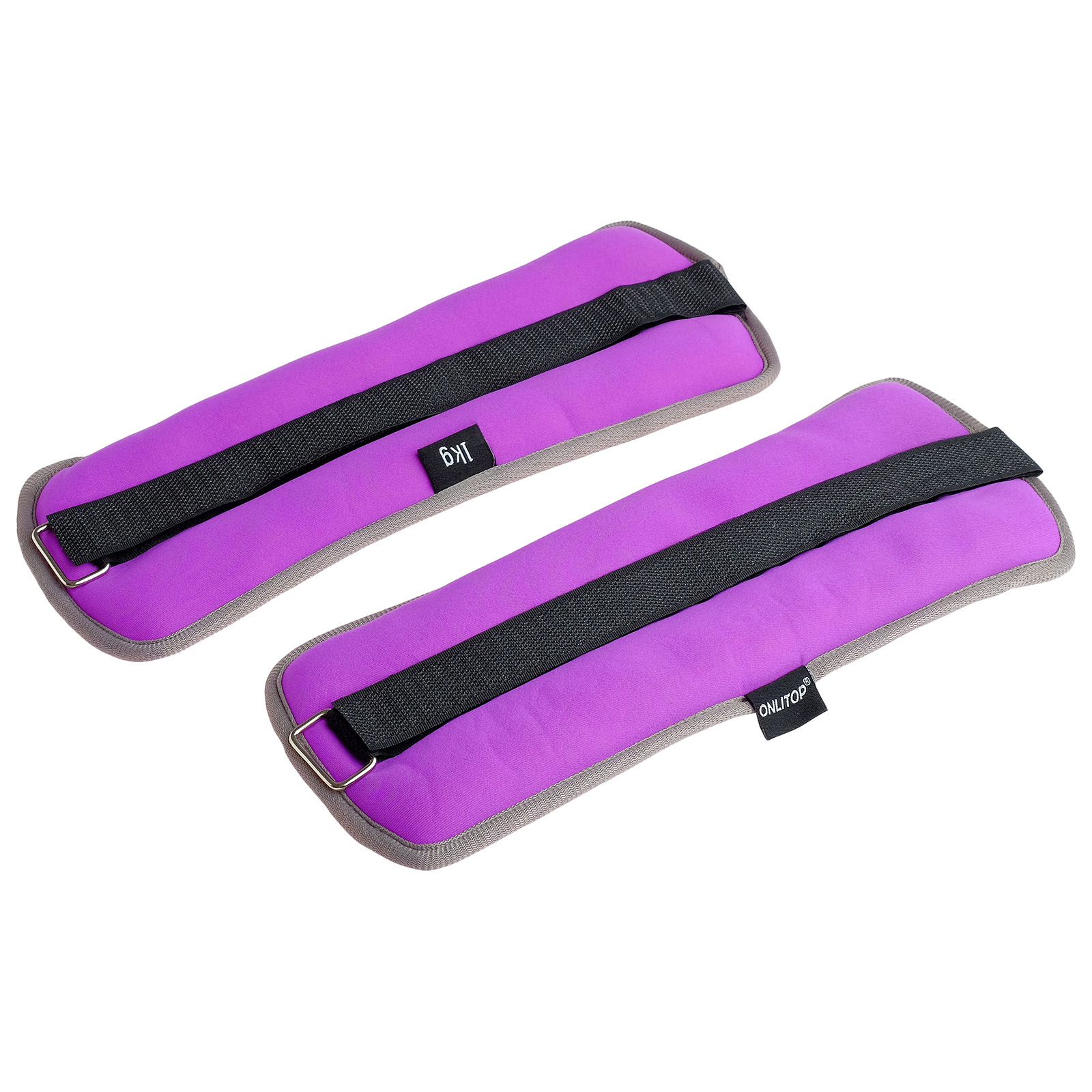 Утяжелитель ONLITOP Неопреновый вес пары 2 кг цвет фиолетовый - фото 2