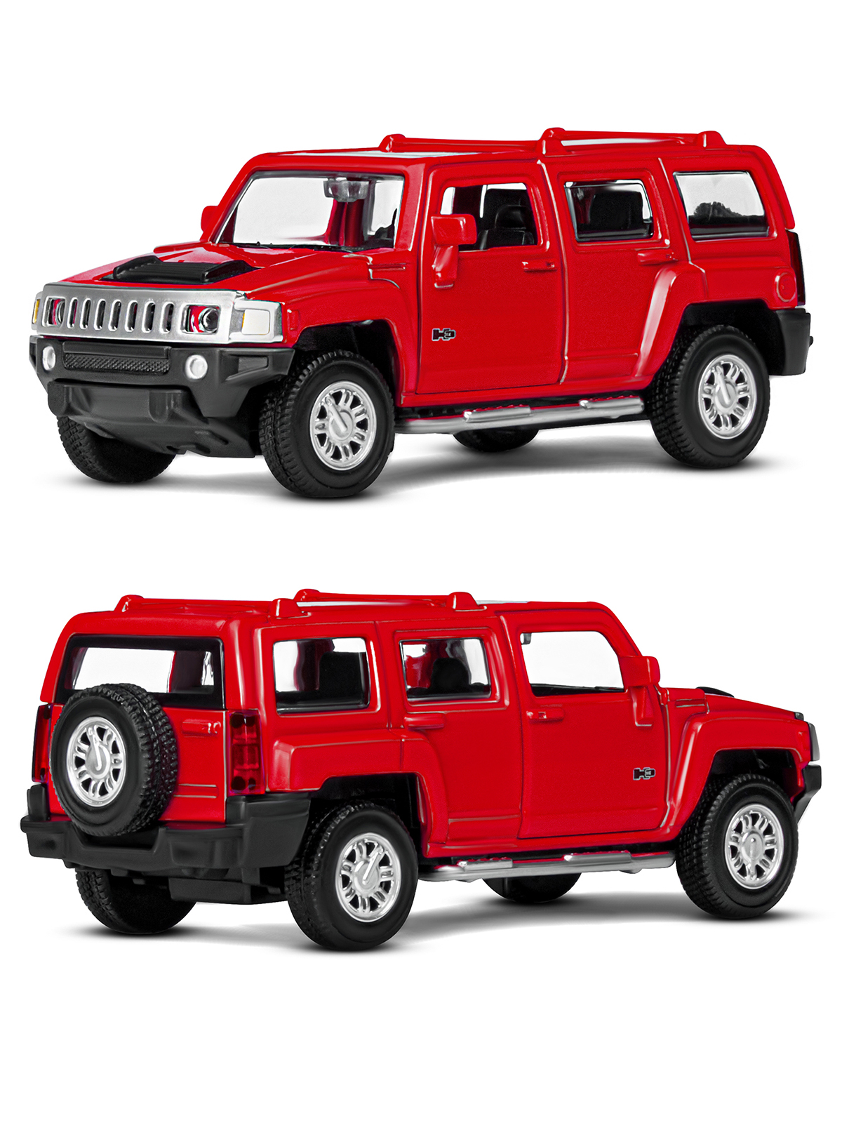 Внедорожник АВТОпанорама Hummer 1:43 красный JB1251269 - фото 5