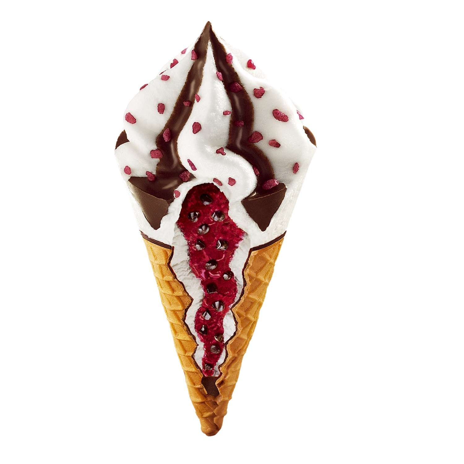 Мороженое Корнетто малиновый рожок 76г - фото 2