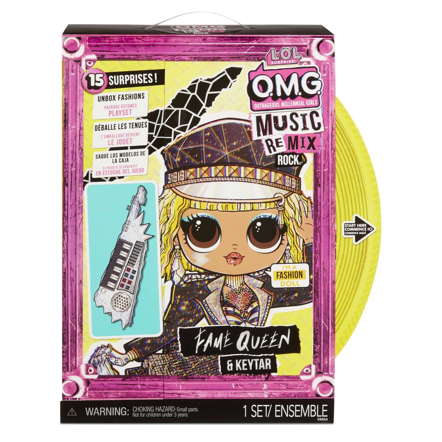 Кукла L.O.L. Surprise! OMG Remix Rock Fame Queen and Keytar 577607EUC 577607EUC - фото 2