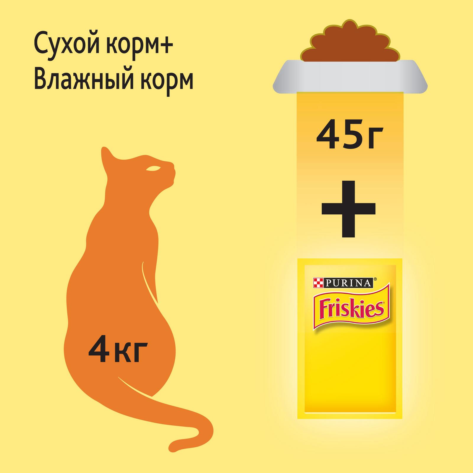 Корм влажный для кошек Friskies 85г с говядиной в подливе пауч - фото 8