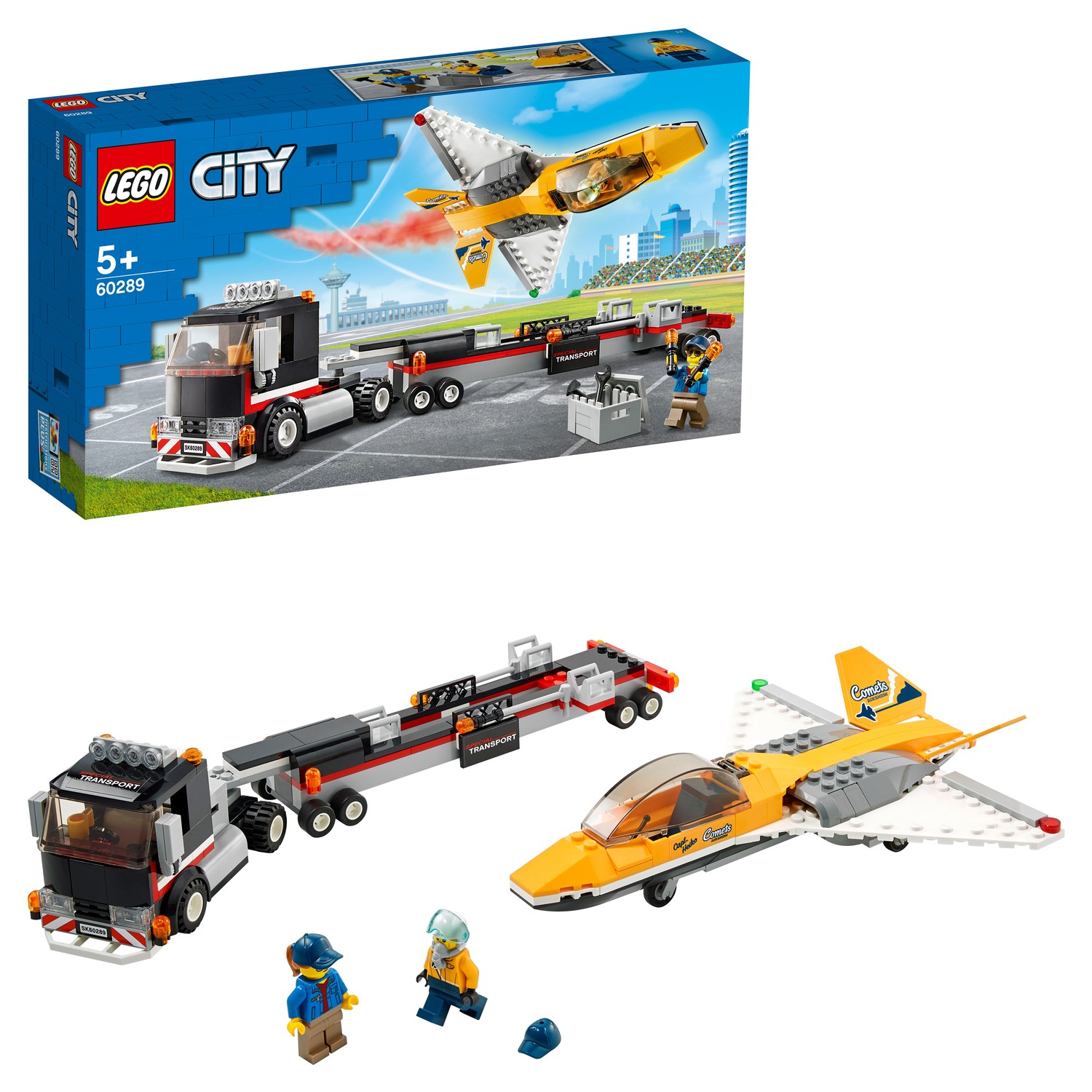 Конструктор LEGO City Great Vehicles Транспортировка самолёта на авиашоу  60289