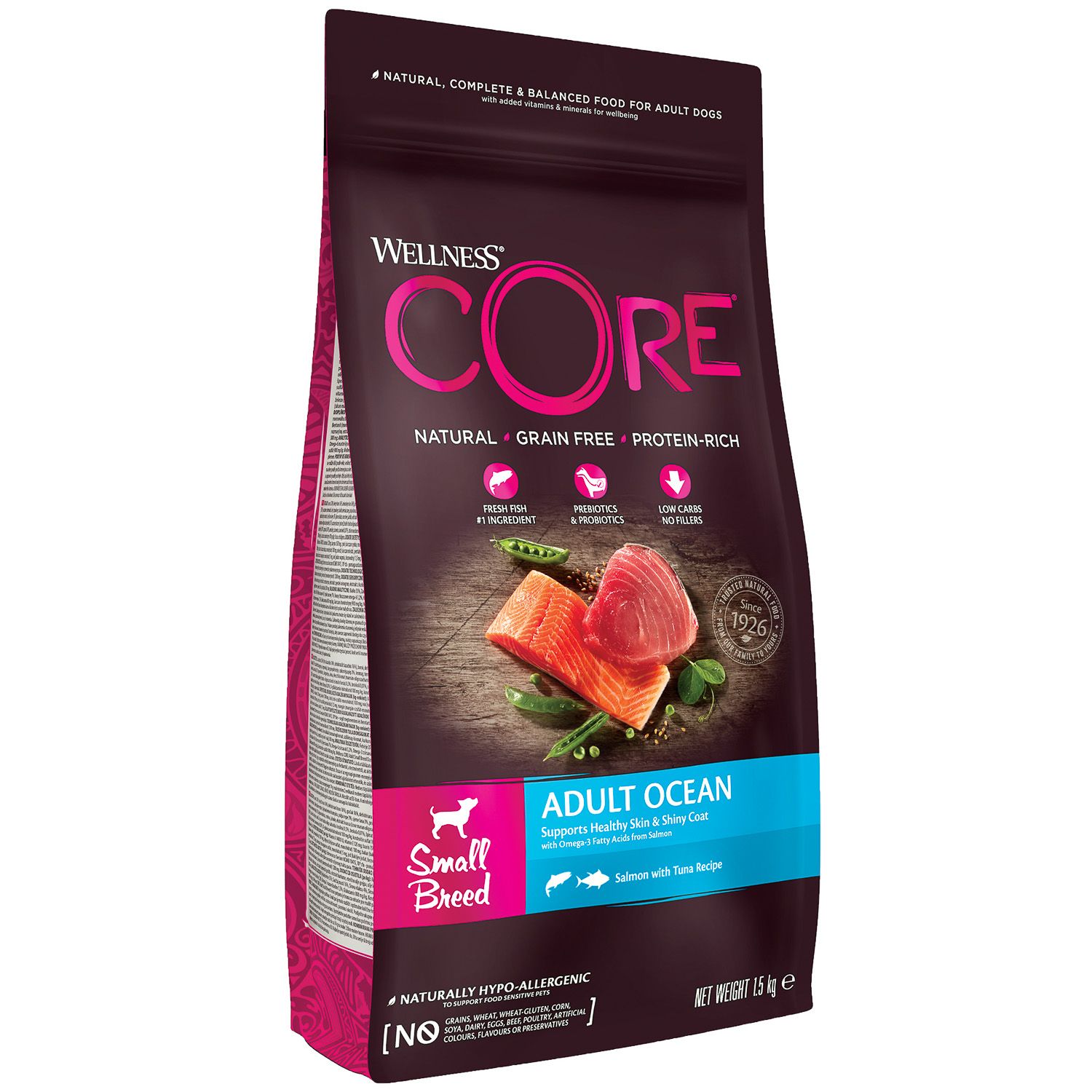 Сухой корм для собак Wellness CORE 1.5 кг лосось, тунец (для домашних, полнорационный) - фото 11