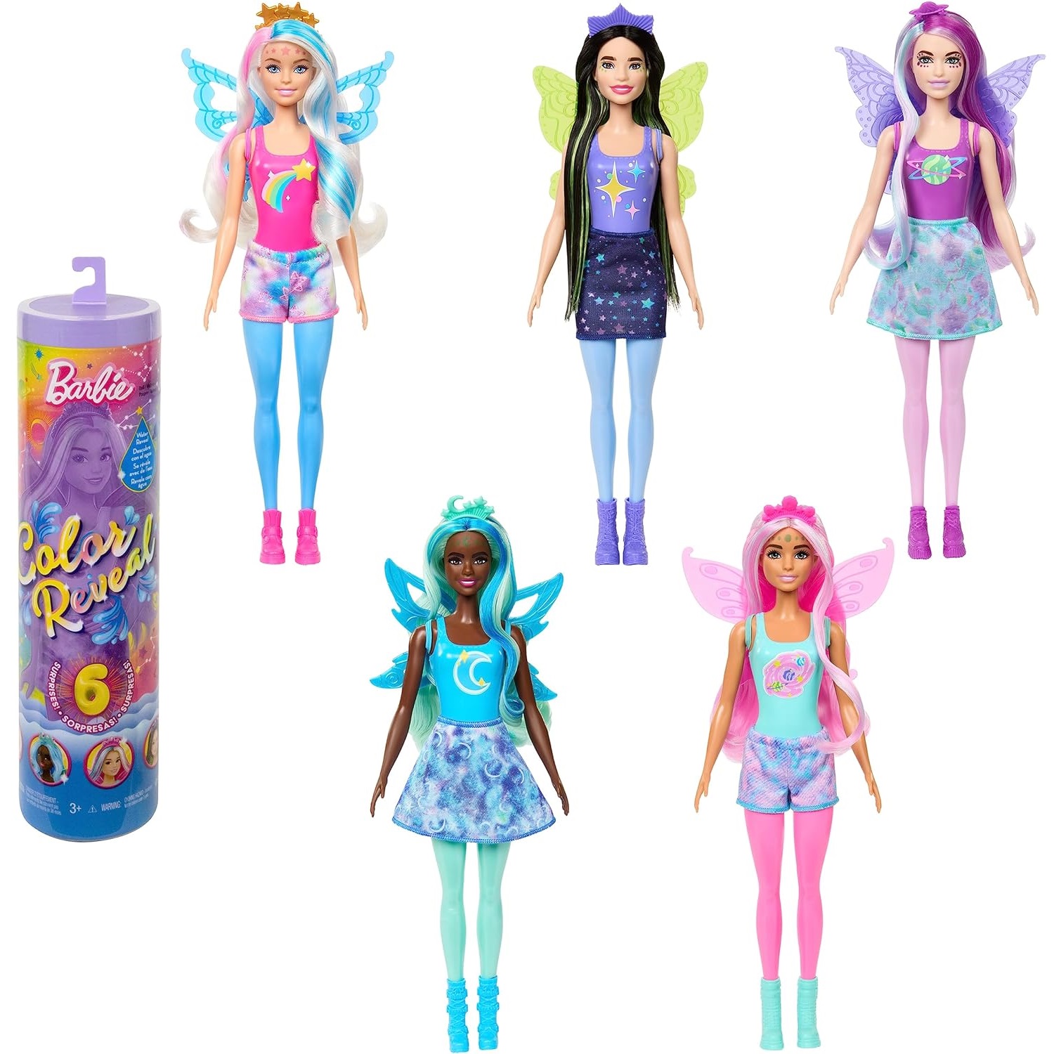 Barbie Color Reveal Galaxia Arcoíris Кукла Розовый