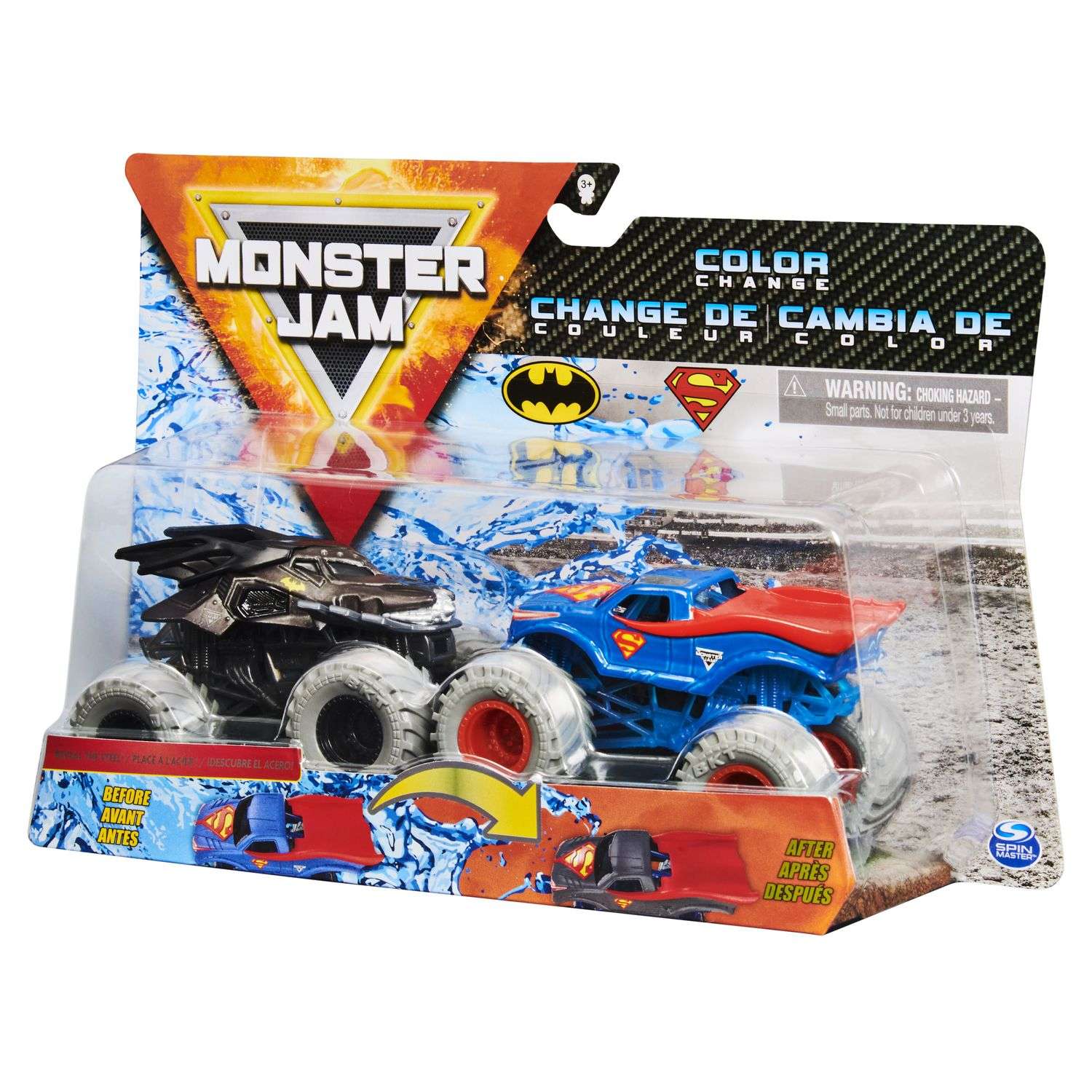 Машинка Monster Jam 1:64 2шт Batman vs Superman 6044943/20125064 6044943 - фото 3