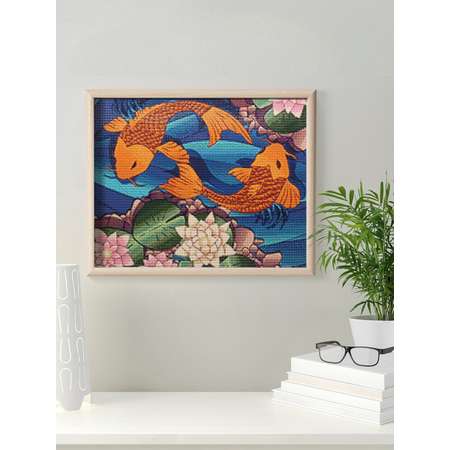 Алмазная мозаика Cristyle картина стразами Рыбки кои 40х50 см Cr 450038