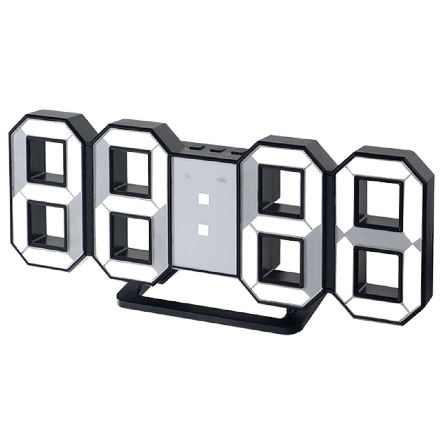 LED часы-будильник Perfeo LUMINOUS черный корпус белая подсветка PF-663 - фото 1