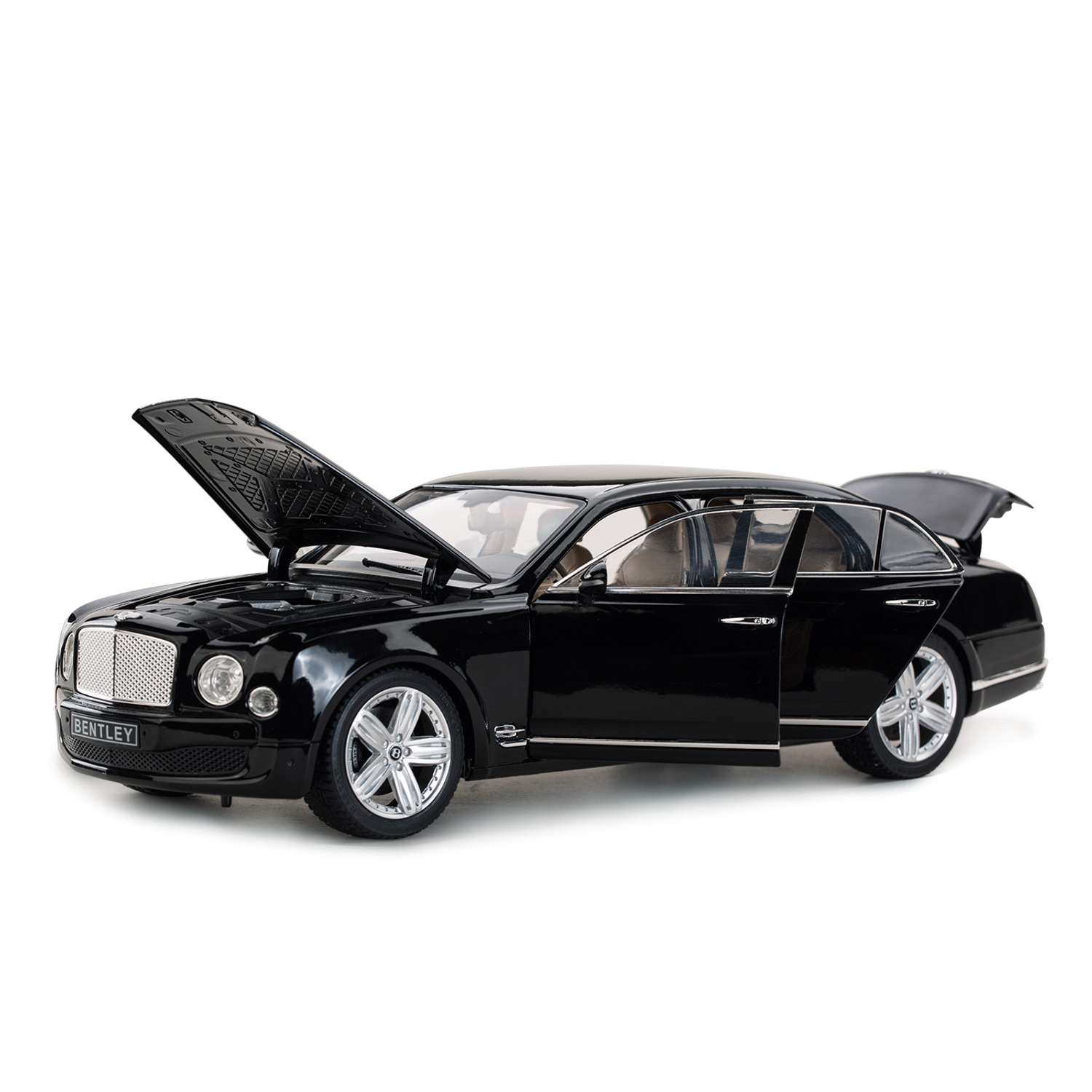 Машинка Rastar Bently Mulsanne 1:18 черная 43800 - фото 2