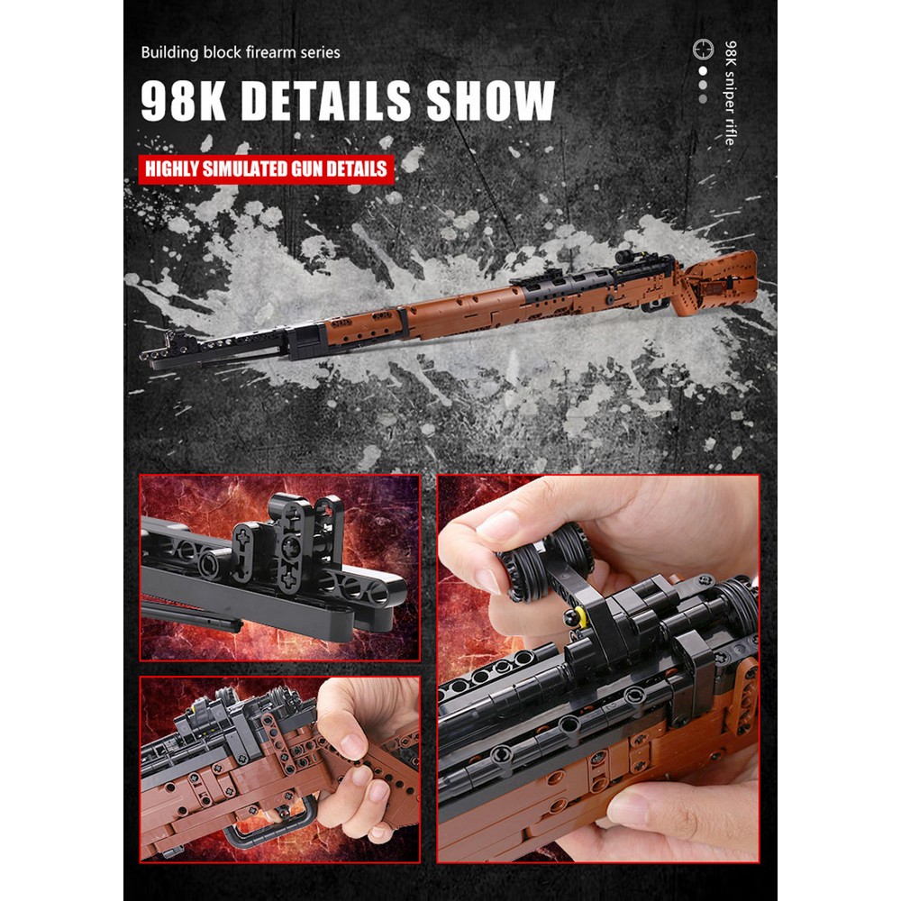 Конструктор Mould King Снайперская винтовка Mauser 98K 1025 деталей - фото 3