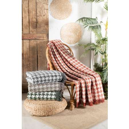 Плед Arya Home Collection теплый евро 200x220 Rocket с бахромой на кровать диван