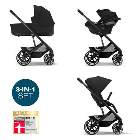 Коляска 3в1 Cybex Balios S Lux Moon Black