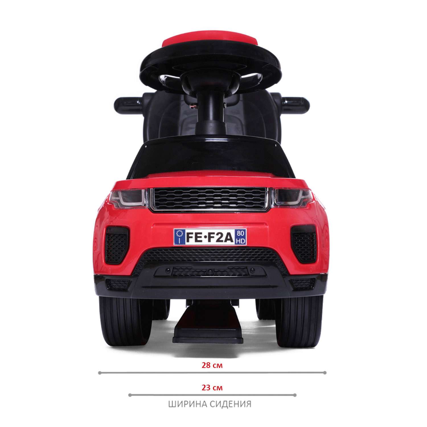Каталка BabyCare Sport car кожаное сиденье красный - фото 10