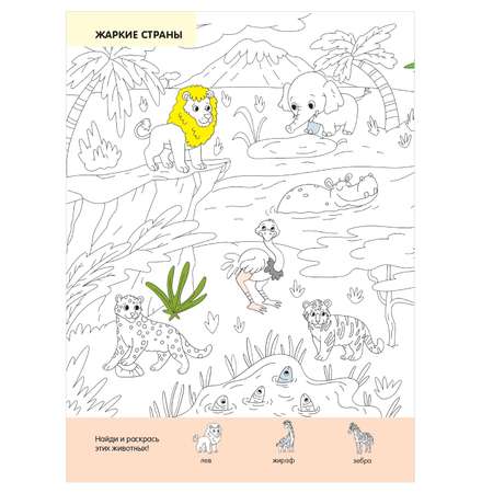 Раскраска Раскраски для малышей с квестамиВ зоопарке