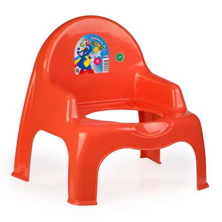 Горшок детский elfplast стульчик детский кораллово-кремовый