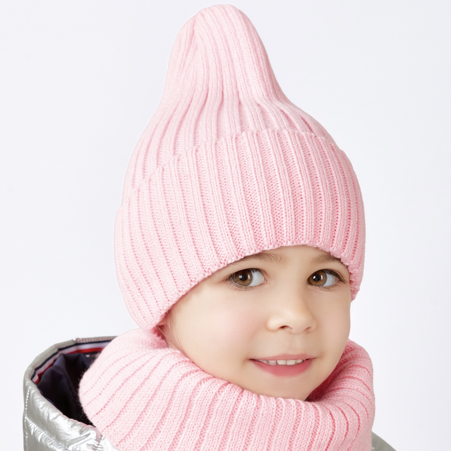 Шапка и снуд NYCkids NYC-H-35-pumpk-peach - фото 9