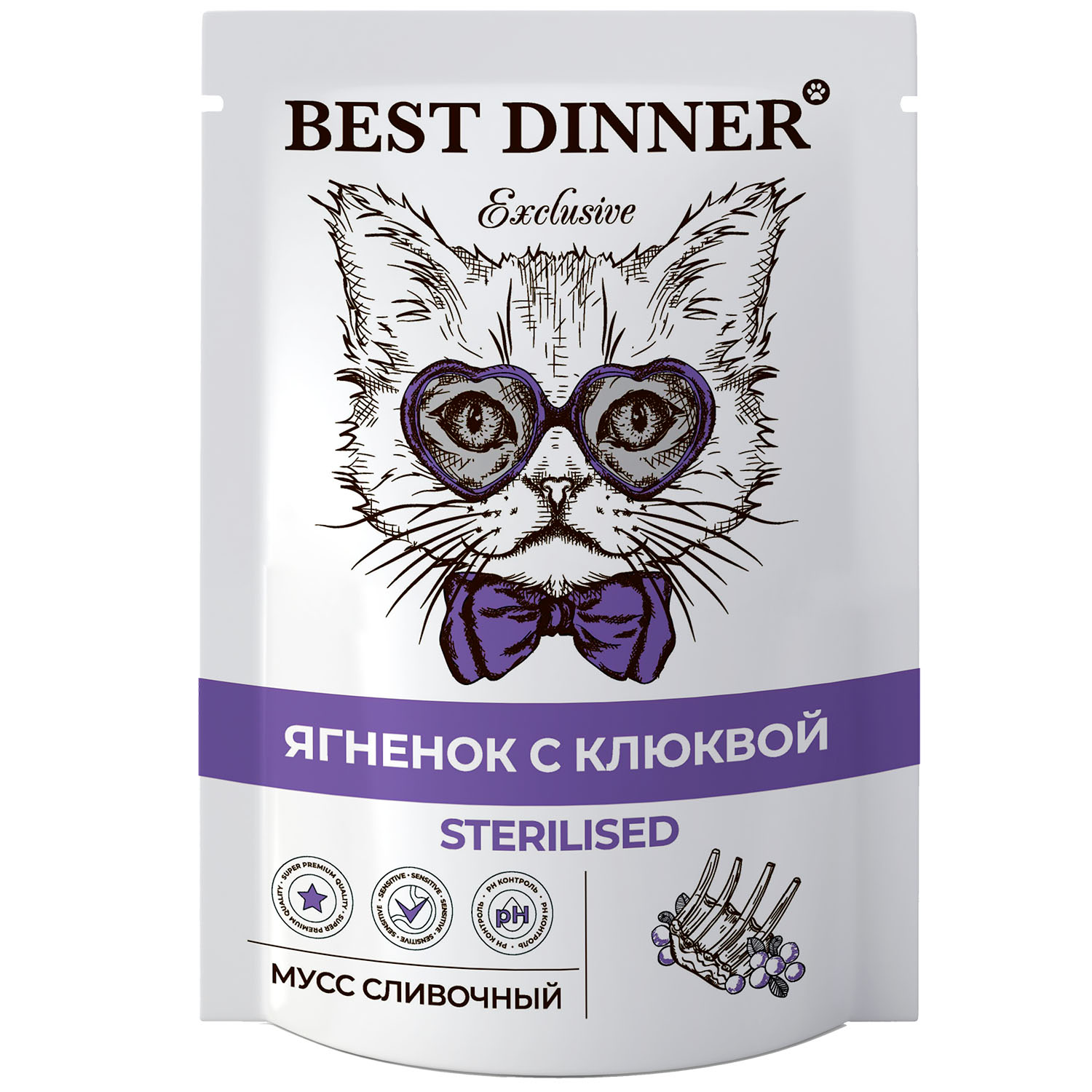 Влажный корм для кошек Best Dinner 0.085 кг (полнорационный) - фото 1