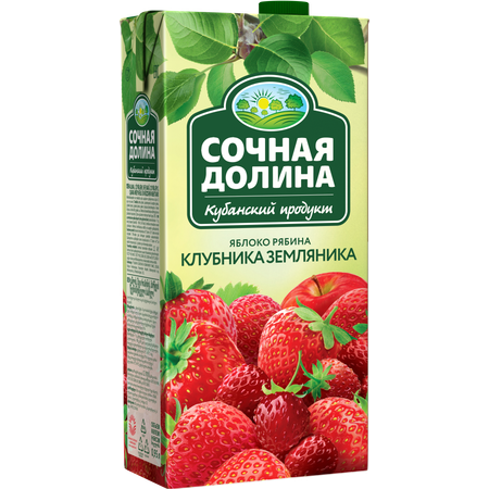 Сокосодержащий напиток Сочная Долина Яблоко Клубника Земляника 0.95 л х 6 шт