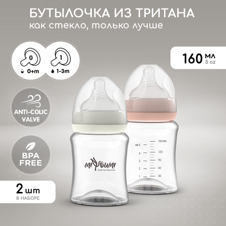 Бутылочка Miyoumi Anti-Colic 160 мл 2 шт.