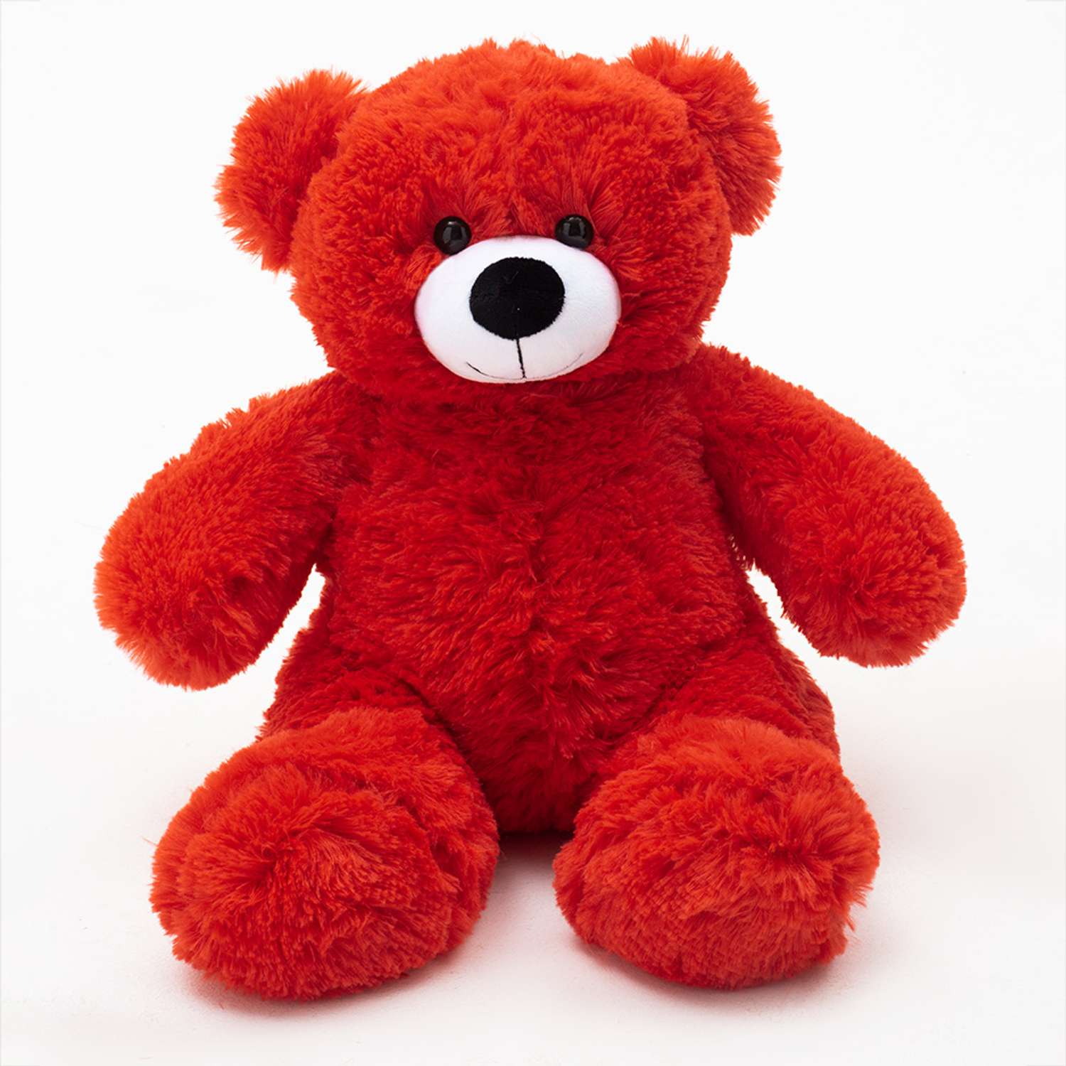 Игрушка мягконабивная FixsiToysi Медведь Мартин 38 см красный - фото 1