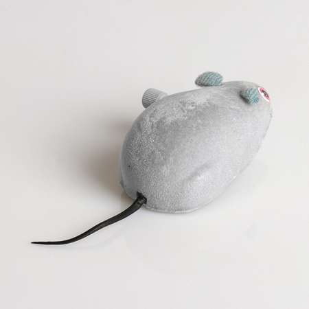 Мышь заводная Пижон 7 см серая