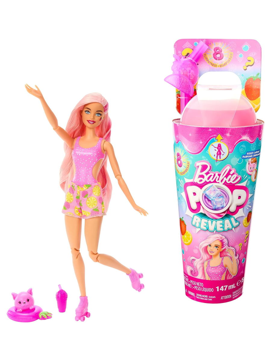 Игровой набор с куклой Barbie Pop Reveal Сочные фрукты HNW41 купить по цене  3290 ₽ в интернет-магазине Детский мир