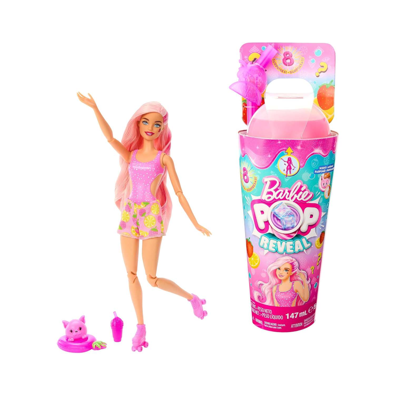 Игровой набор с куклой Barbie Pop Reveal Сочные фрукты HNW41 - фото 1