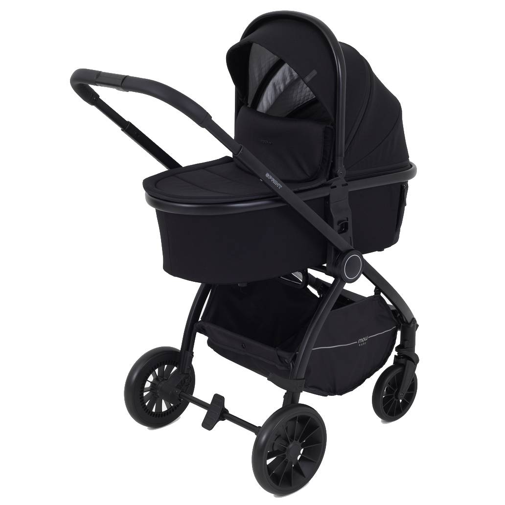 Коляска детская универсальная MOWbaby MOWBaby 2-в-1 SPRINT MB321 Black - фото 1