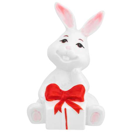 Фигурка Elan Gallery декоративная Кролик с подарком. цветная