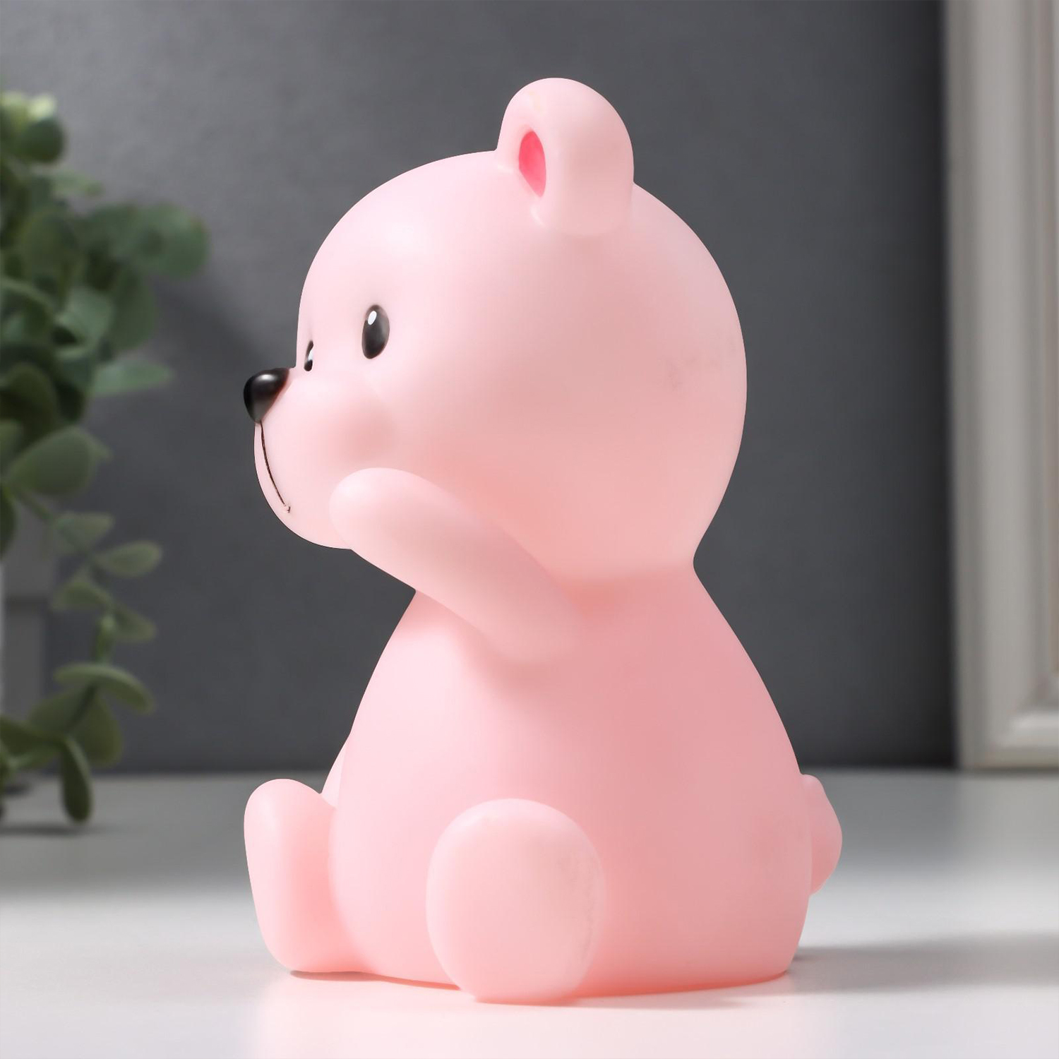 Ночник-светильник MINI-TOYS Милый мишка розовый свет - фото 2