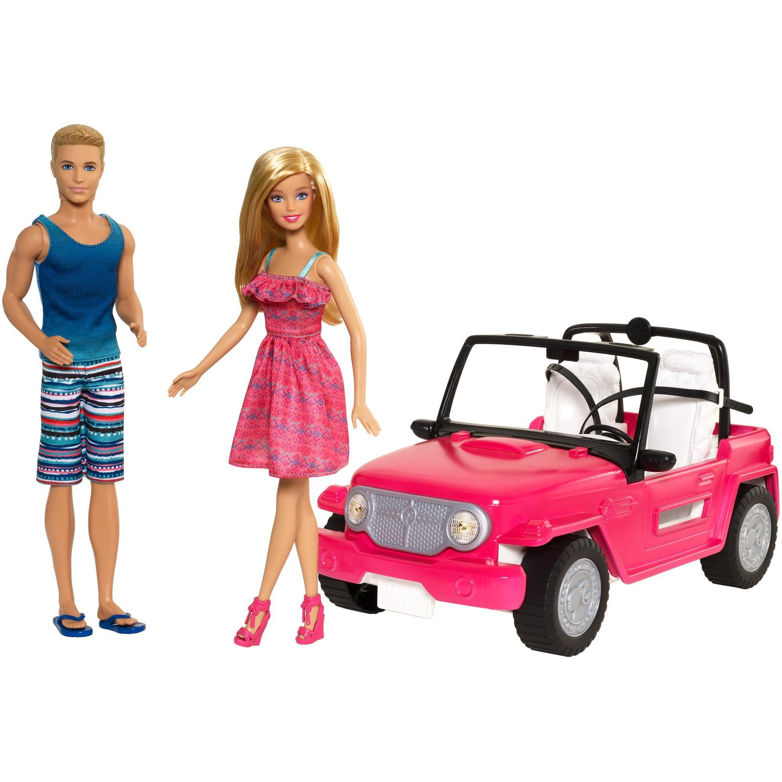 Набор игровой Barbie Пляжный автомобиль CJD12 купить по цене 999 ₽ в  интернет-магазине Детский мир