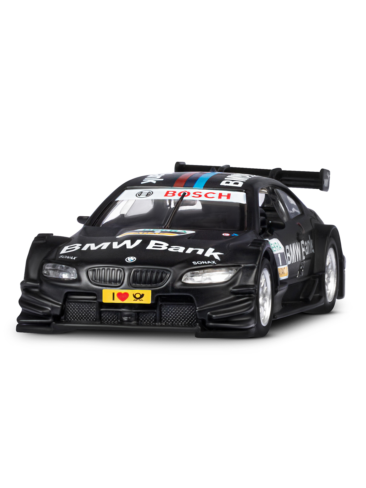 Машинка металлическая АВТОпанорама BMW M3 DTM черный инерция 1:42 JB1251209 - фото 9