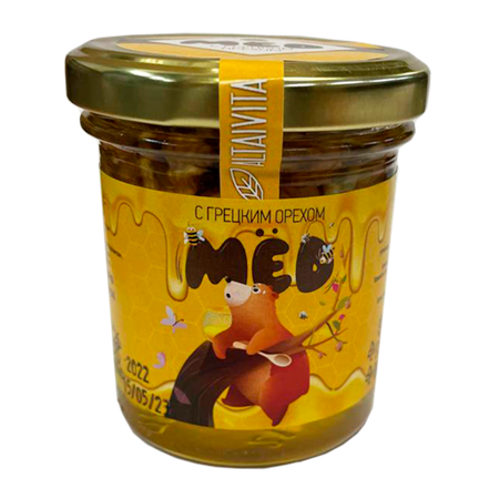 Алтайский мед с грецким орехом Altaivita ручная фасовка 200 гр