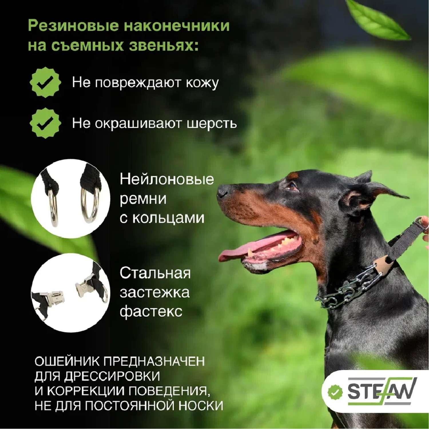 Ошейник для собак Stefan строгий XL 4.0X60 - фото 2