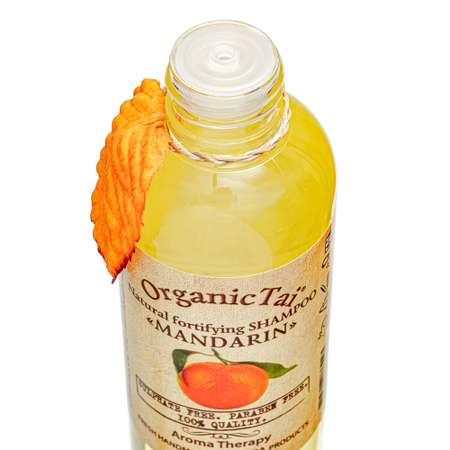 Натуральный шампунь OrganicTai для волос укрепляющий бессульфатный Мандарин 260 мл