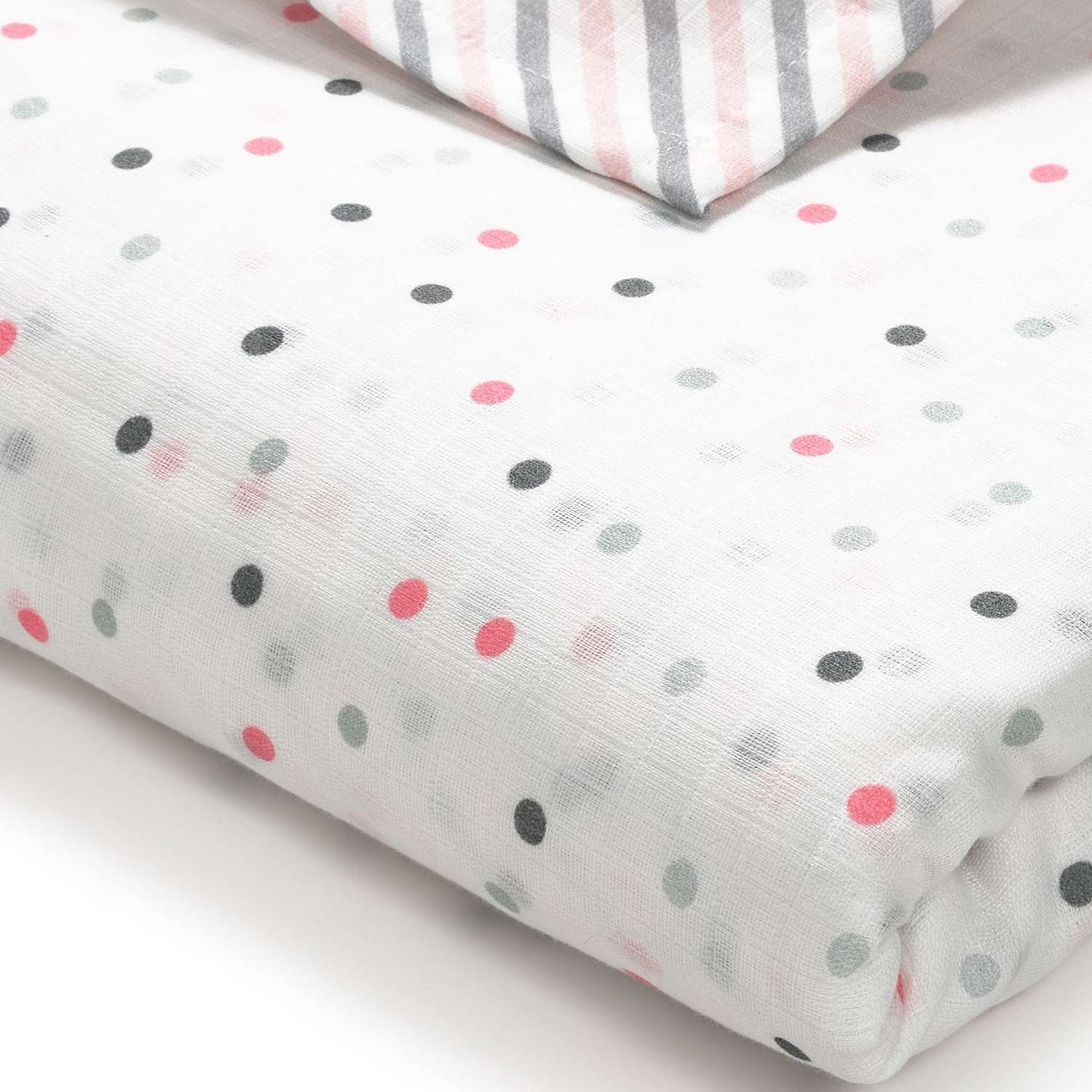 Одеяло-плед Adam Stork муслиновый Pink Dots Stripes 118x118 см - фото 2
