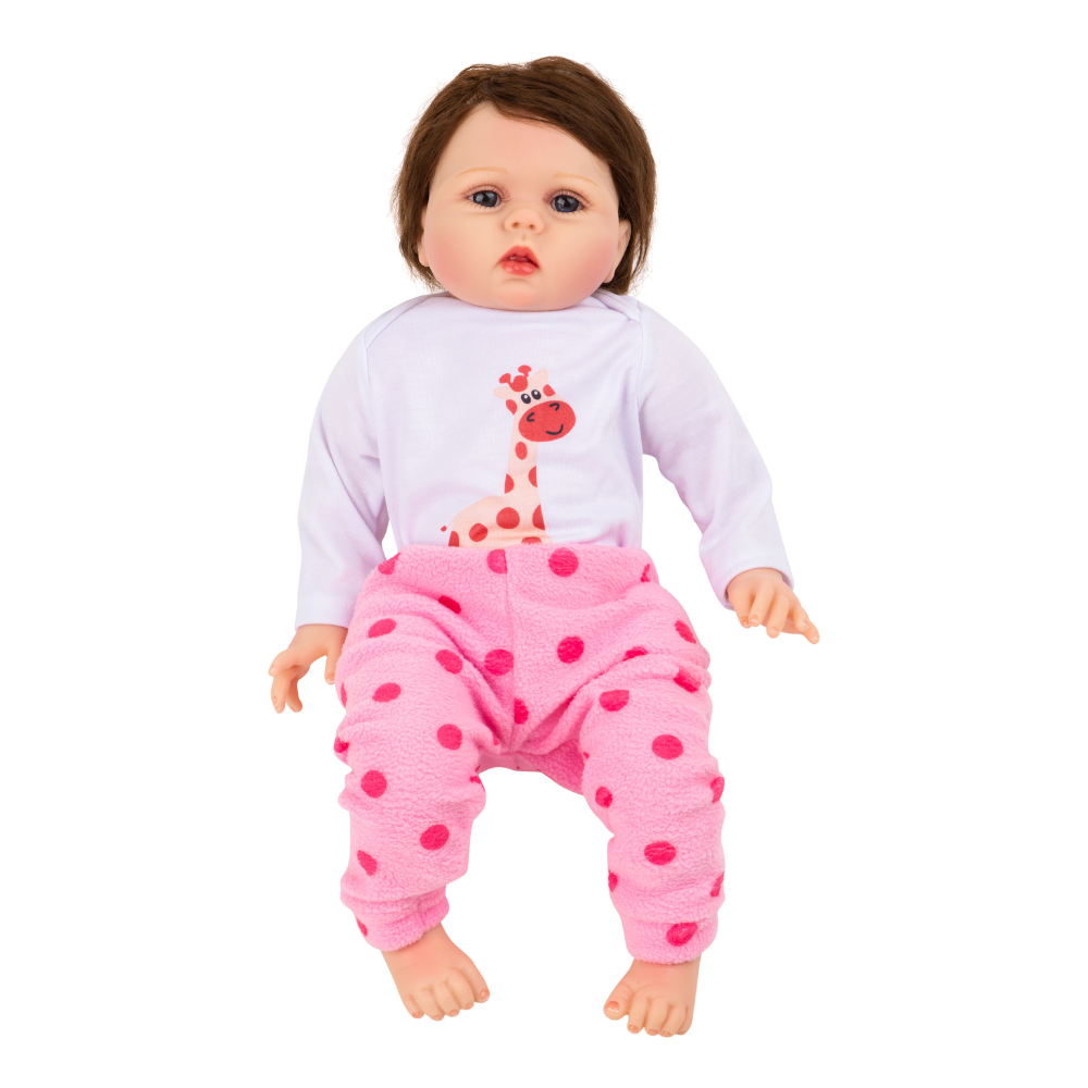 Кукла Пупс Реборн NRAVIZA Детям мягконабивная 55 см с одеждой и аксессуарами NR0096 - фото 14