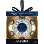 Чай черный крупнолистовой Richard Christmas Toy Clocks с символом нового года часы 20 гр