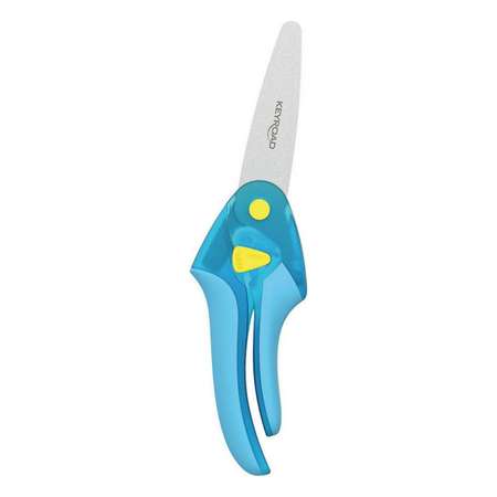Ножницы KEYROAD Easy-open 15.4 см школьные автооткрытие закругленные лезвия синие блистер