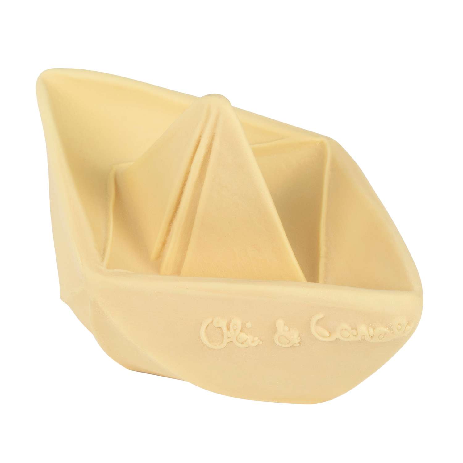 Прорезыватель грызунок OLI and CAROL Origami Boat Vanilla из натурального каучука - фото 1