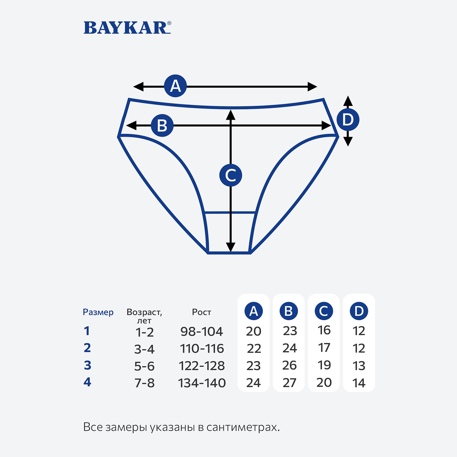 Трусы 3 шт Baykar BR5652микс - фото 2