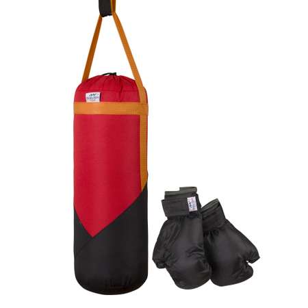 Детский набор для бокса Belon familia груша 40х15см с перчатками цвет красный и черный