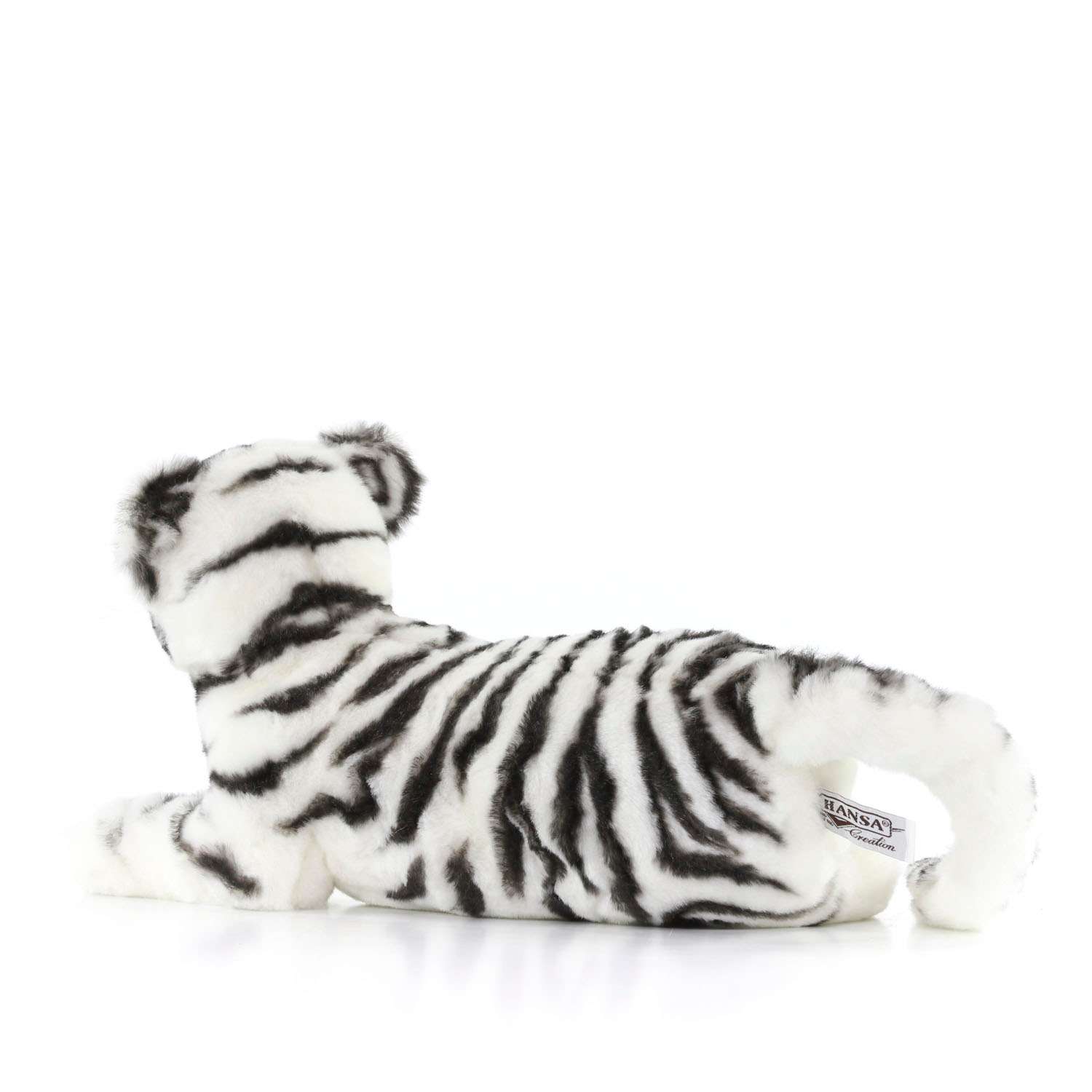 Реалистичная мягкая игрушка HANSA Тигр детёныш белый 36 см - фото 5