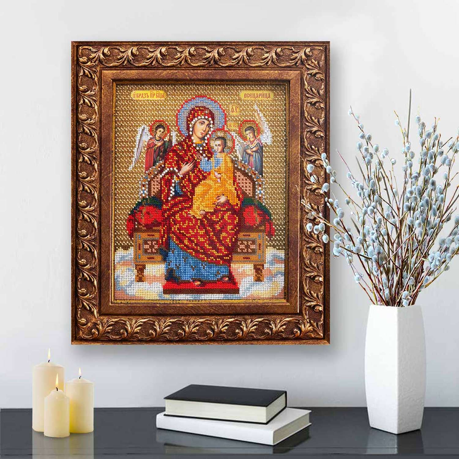 Набор для вышивания Радуга бисера иконы бисером В172 Богородица Всецарица 21x26см - фото 5