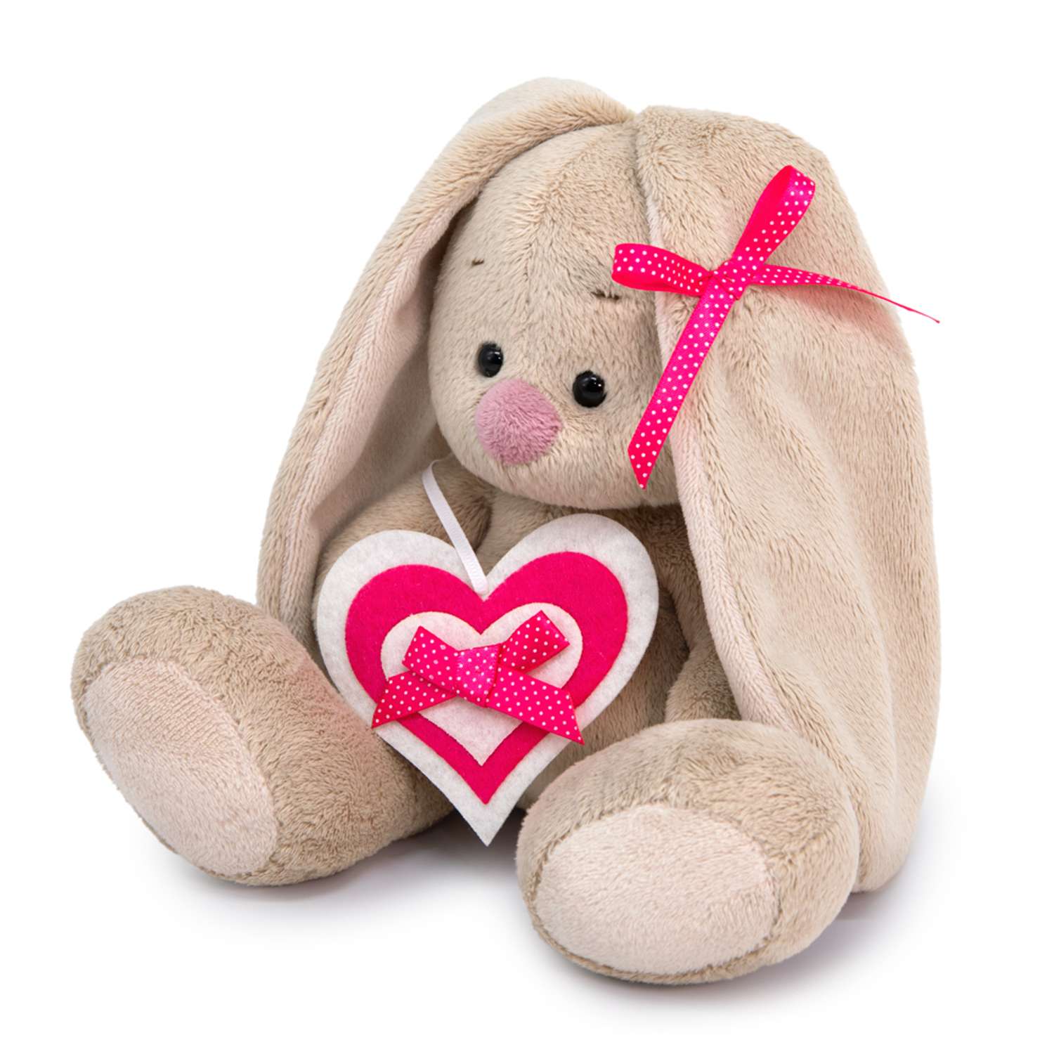 Мягкая игрушка BUDI BASA Зайка Ми с сердечком из фетра 15 см SidX-514 - фото 2