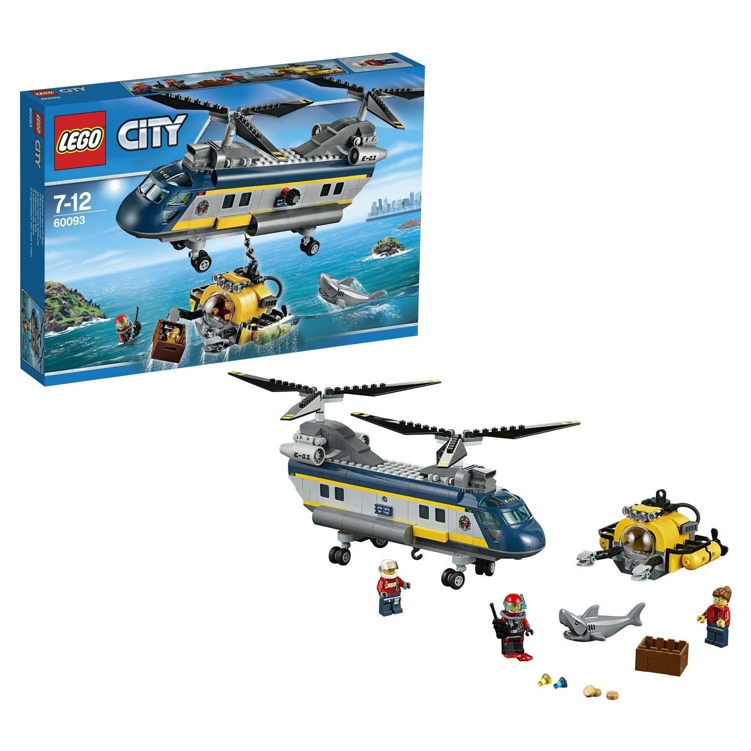 Конструктор LEGO City Deep Sea Explorers Вертолет исследователей моря (60093) - фото 1