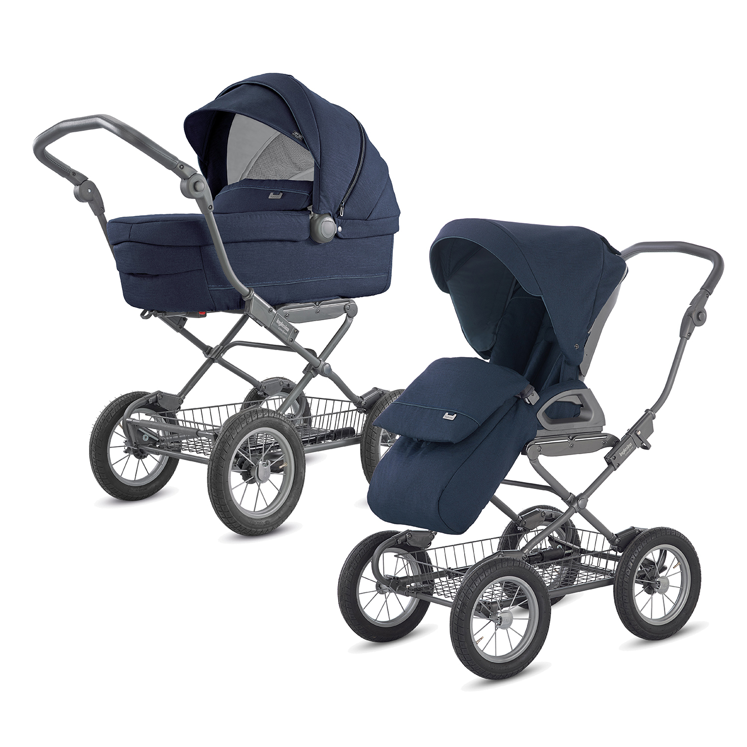 Коляска 2в1 Inglesina Sofia System Duo Imperial Blue шасси Ergo Bike AA15K6IPB+AE15H6100 - фото 1